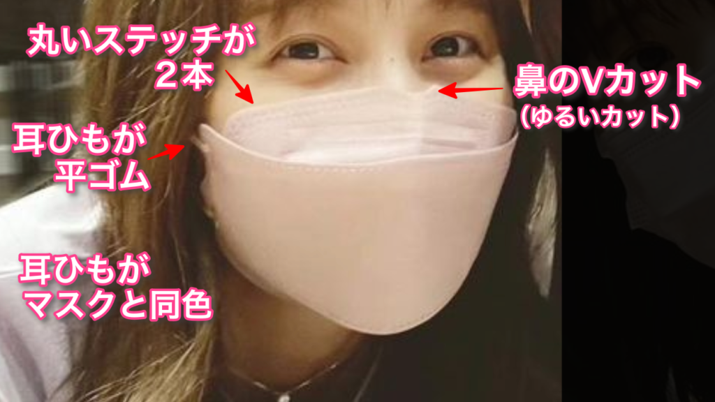 百田夏菜子着用KF94カラーマスクの特徴
